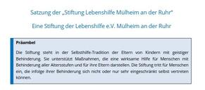 Satzung der Stiftung